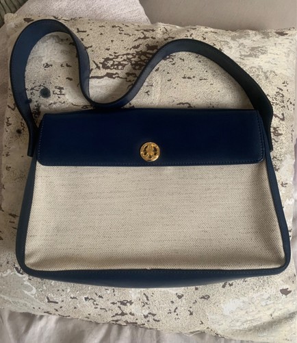 Sac vintage pourchet bleu - sac,