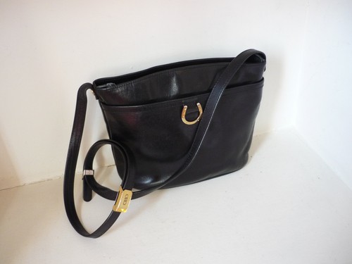Sac bandoulière cuir - , noir