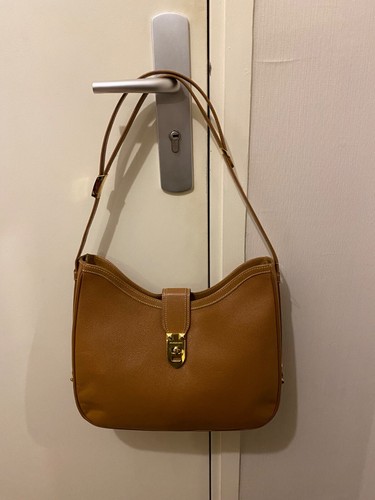 Sac fourchet cuir camel - en,